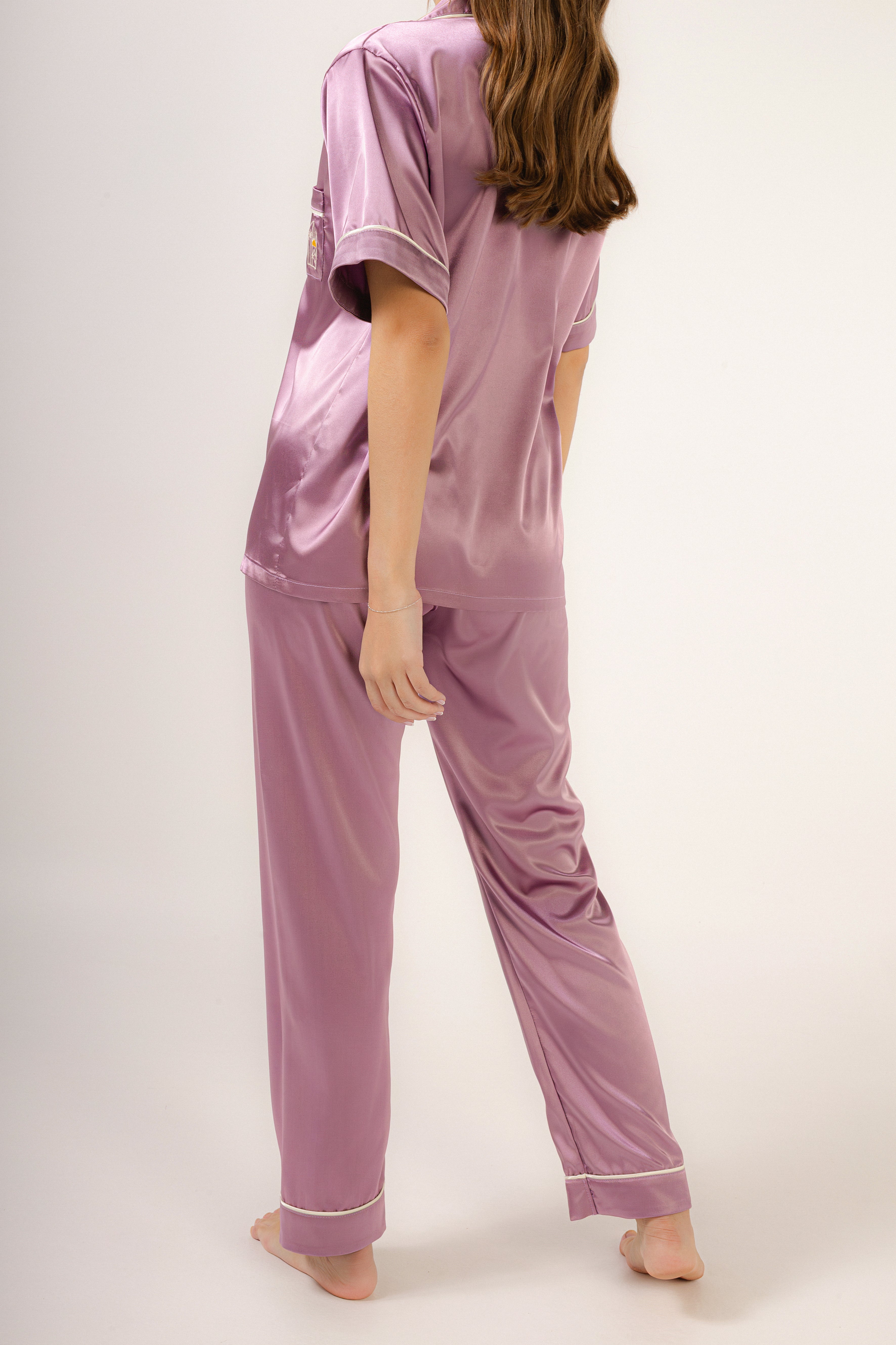 Aurora Lavanda-Manga Corta y Pantalón