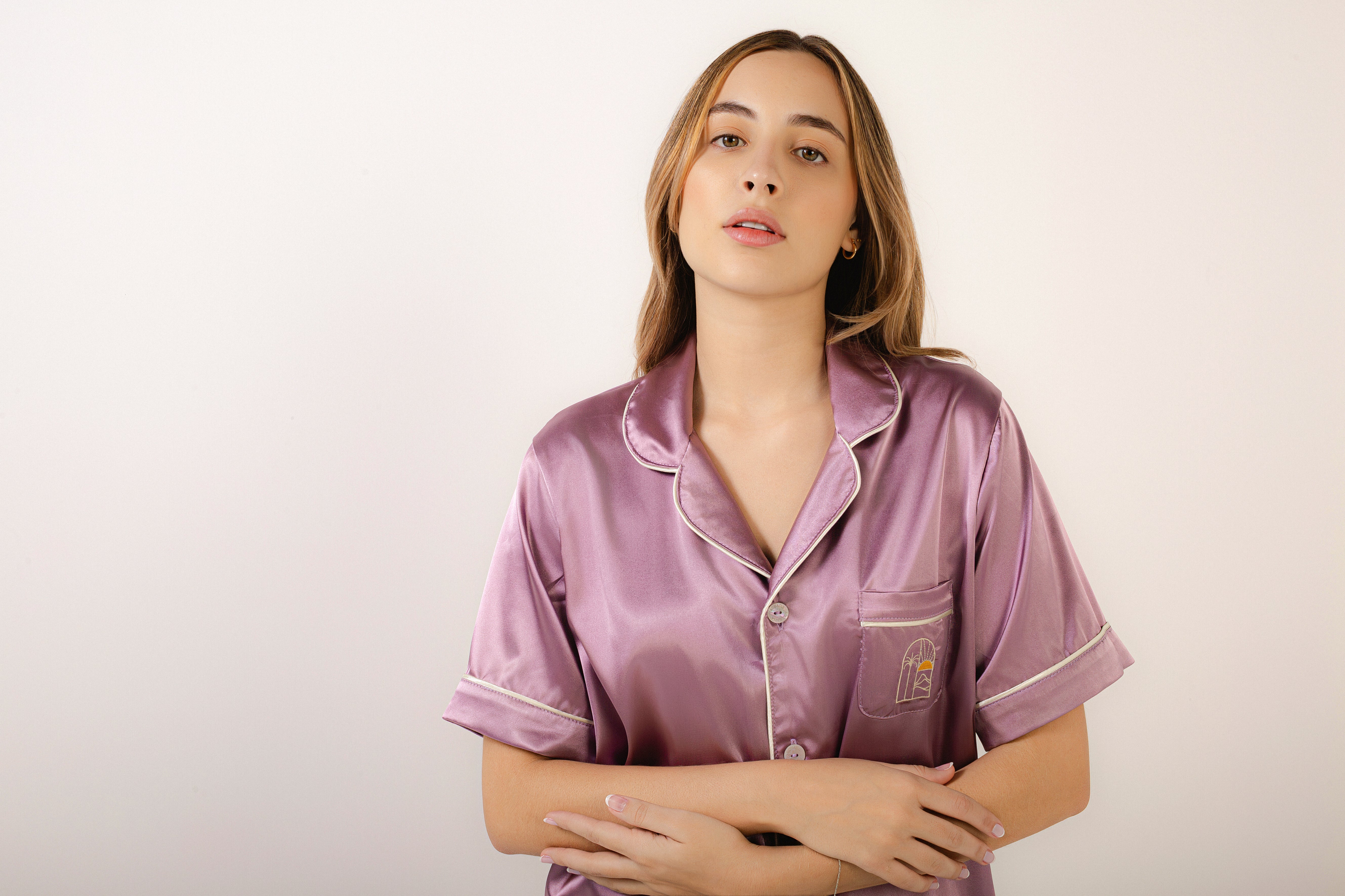 Aurora Lavanda-Manga Corta y Pantalón